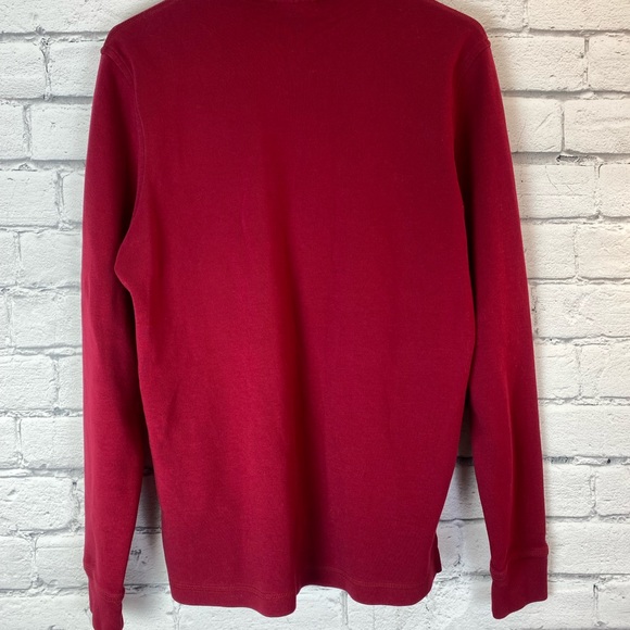Lacoste Vintage Oversized Red Quarter Zip Sweatshirt Hoodie Pockets Size Medium - Picture 7 of 10